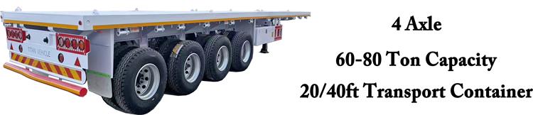 4 Axle 40 feet/foot Flatbed Trailer for Sale In Jamaica