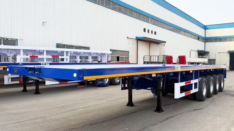 80 Ton Flatbed Semi Truck Trailer for Sale in Sierra Leone