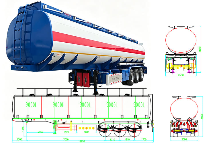 TITAN 45000 Liters 3 Axle Fuel Tanker Trailer for Sale in Mali