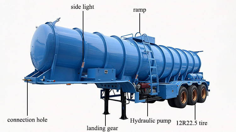 TITAN 3 Axle 20CBM Acid Tanker Trailer for Sale in Congo