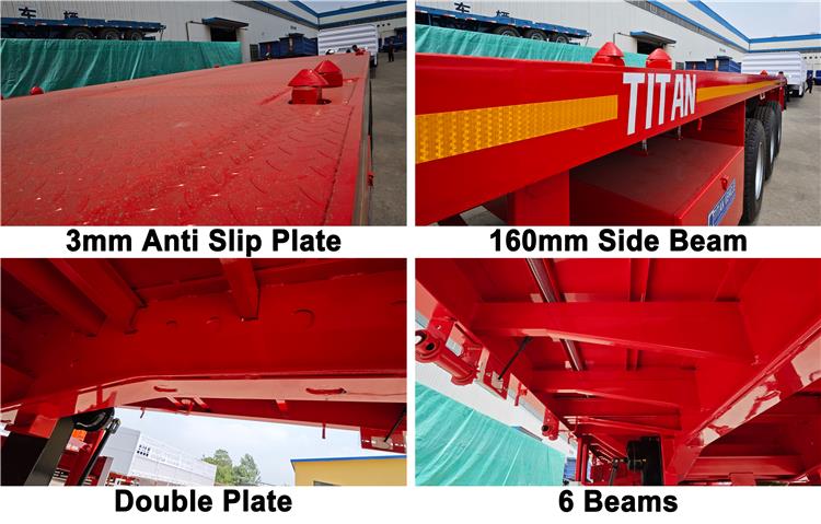 Tri Axle Flatbed Semi Trailer for Sale In Jamaica