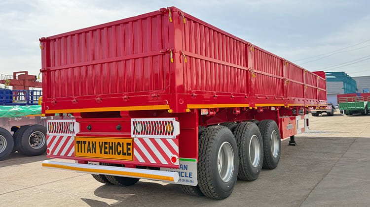 60T 3 Axle Side Wall Semi Trailer for Sale in Zimbabwe