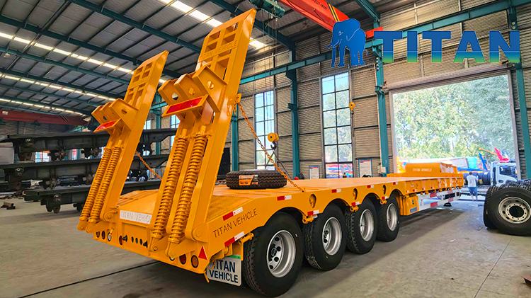 Titan 4 Axle Lowbed Truck Trailer for Sale in Cameroon