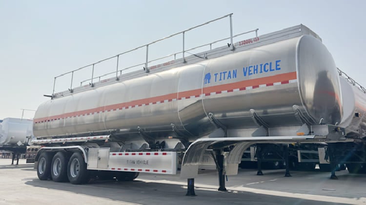 TITAN 50000L Aluminum Fuel Tanker Trailer for Sale in Tanzania