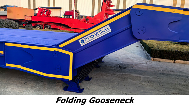 2 Line 4 Axle 120 Ton Folding Gooseneck Trailer for Sale