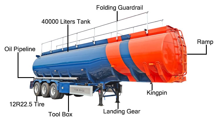 3 Axle 40000L Fuel Tanker Trailer Prices For Sale in Mali