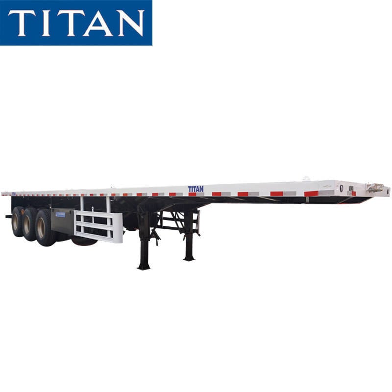 China Tri Axle Flatbed Trailer for Sale in Congo TITAN Vehicle