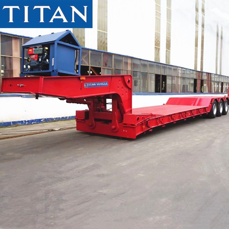 Tri Axle 80 Ton Lowboy Semi Trailer for Sale in Nigeria
