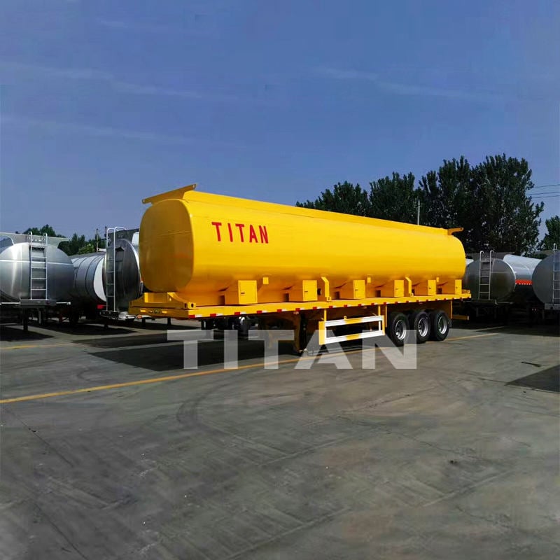 3 Axle Fuel Tanker Trailer with Flatbed Trailer