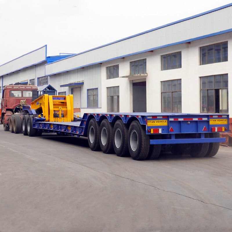 4 Axle Front Loading Low Loader Trailer