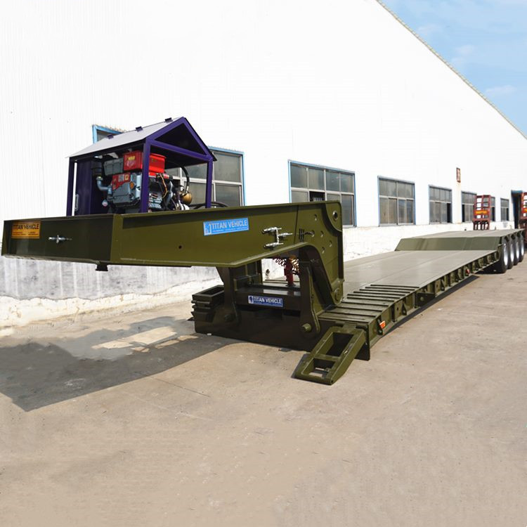 100ton Front Loading Low Bed Trailer