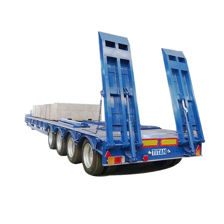 4 Axles 100 Tons Lowbed Truck Trailer