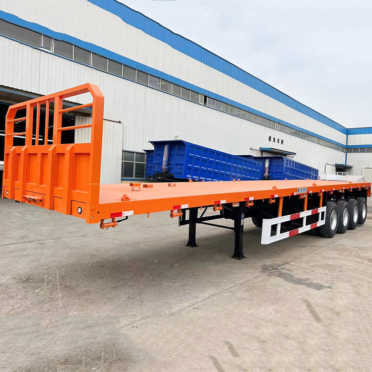 Container Flatbed Trailer 4 Axle with Headboard 