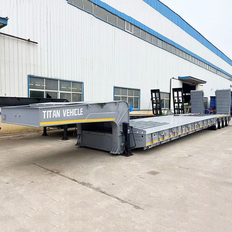 150 Ton 4 Line 8 Axle Hydraulic Lowbed Trailer 