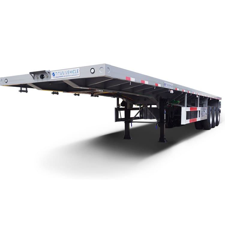 12.5M Tri Axle Semi Truck Flatbed Trailer for Sale