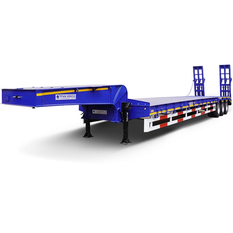 40Ft Low Bed Trailer Truck Manufacturer 80 Ton Semi Low Bed Truck Trailer Price