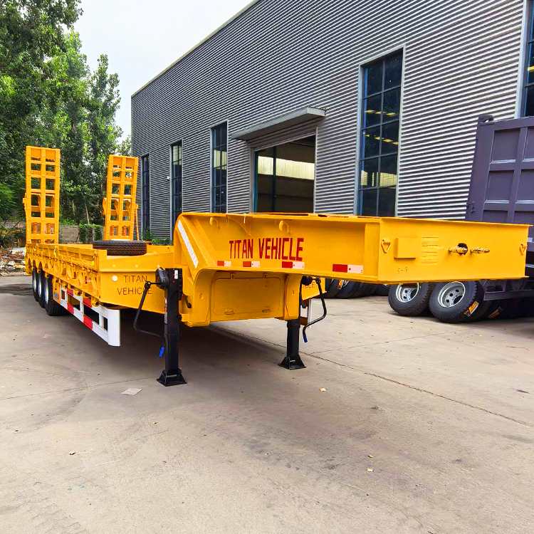 3 Axle 80 Ton Lowbed Semi Trailer