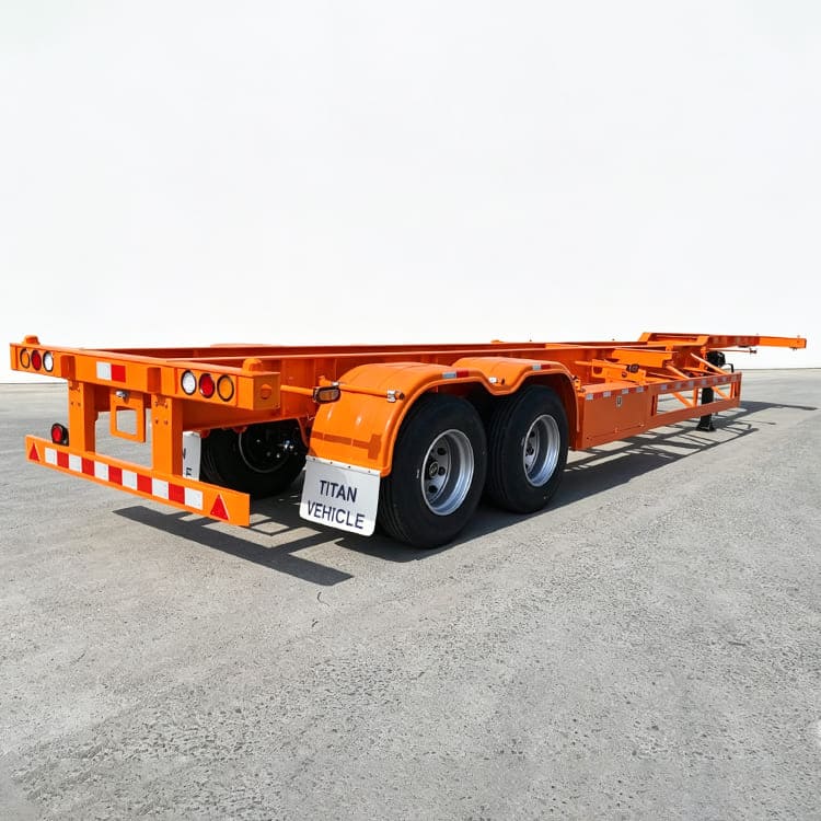 2 Axle 40Ft Gooseneck Skeletal Trailer