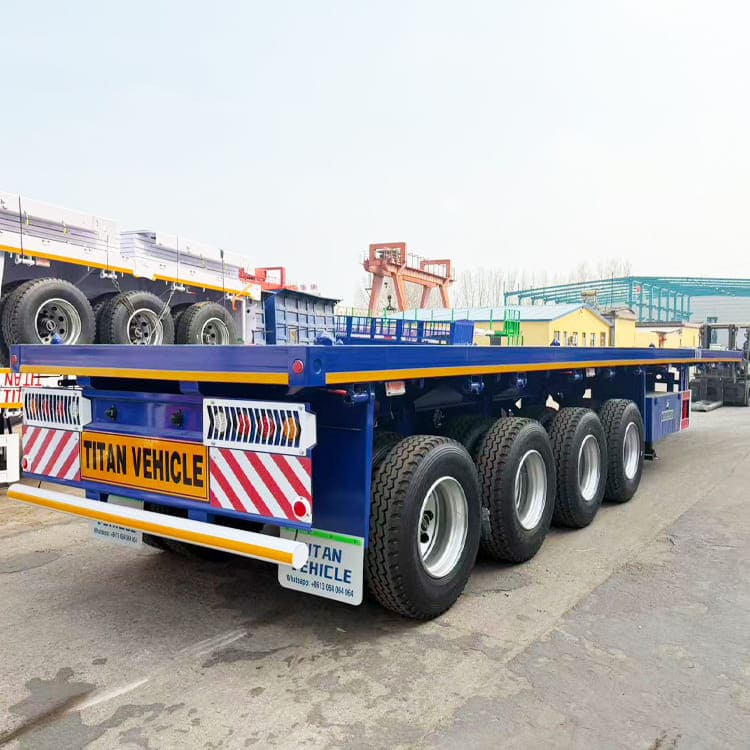 80 Ton Flatbed Semi Truck Trailer