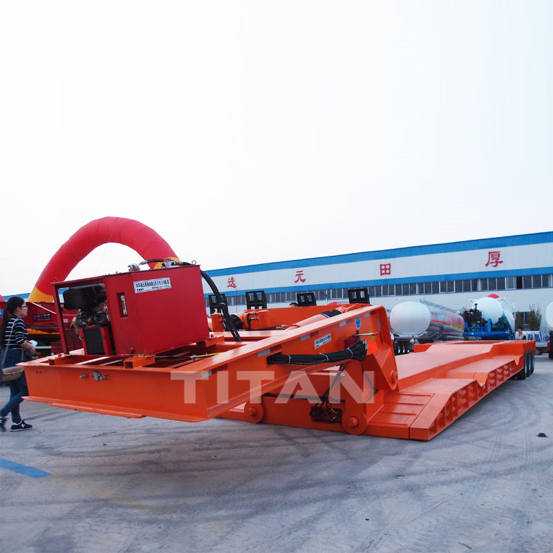 120T-150T Detachable Gooseneck Lowbed Trailer 