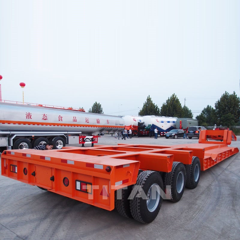 120T-150T Detachable Gooseneck Lowbed Trailer 