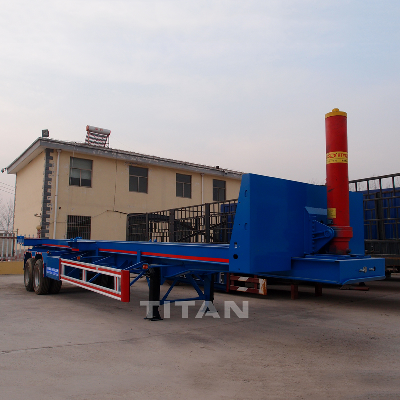 20 Ft 40ft Tipping Equipment Trailer Container Chassis Container Tipper