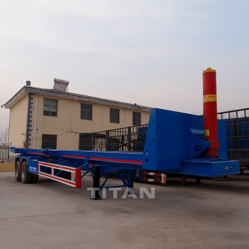 20 ft 40ft tipping equipment trailer container chassis container tipper