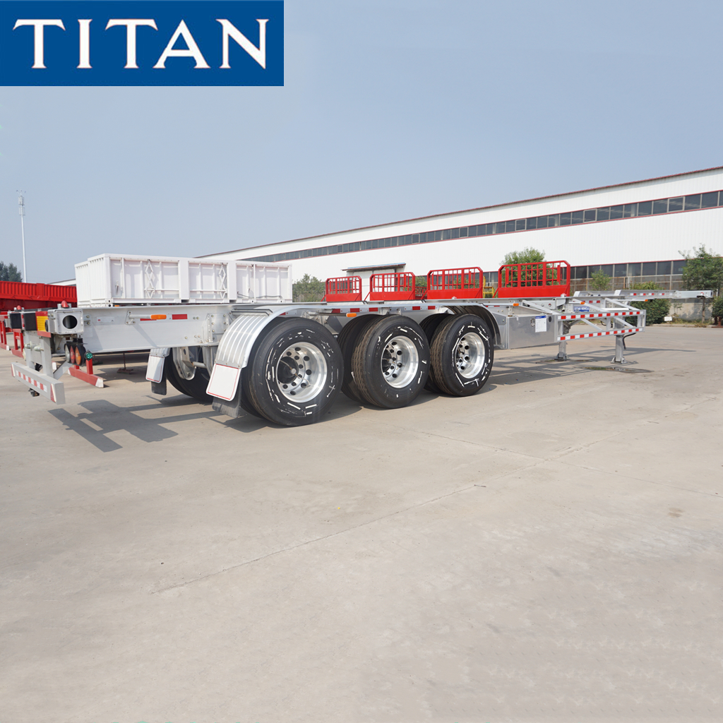 container trailer tri axle skeletal trailer for sale container