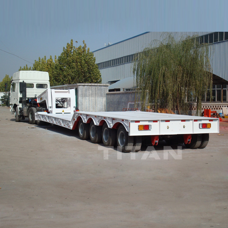 4 axles 100 ton 120 tonne hydraulic removable detachable goose neck