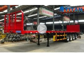 Airbag suspension flatbed trailer