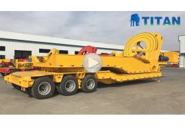 Windmill blade tower transport trailer