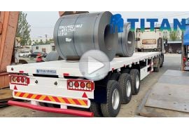 3 Axle 40Ft Semi Flatbed Trailer Loading Test   