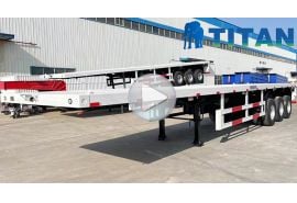 2023 New 3 Axle 40Ft  Flatbed Truck Trailer 