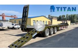 80T Tri Axle Semi Lowbed Trailer 