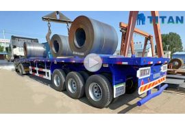 Tri Axle Flatbed Trailer Load Test