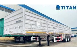 Triaxle grain trailer with bulk sides