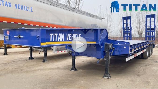 60 Ton 3 Axle Lowbed Semi Trailer