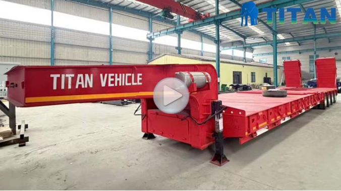 4 Line 8 Axle Lowbed Trailer