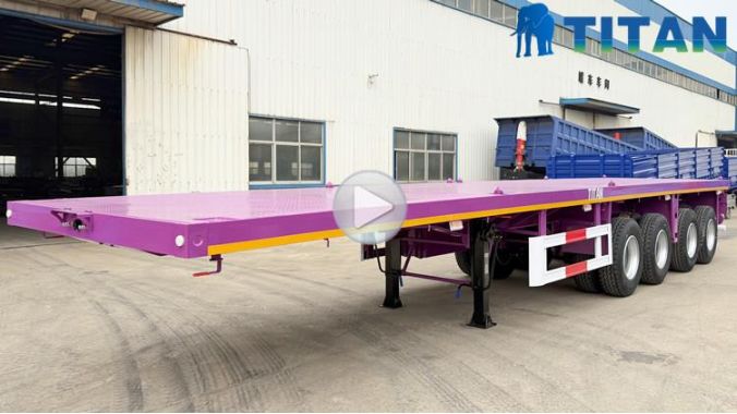 4 Axle Flatbed Semi Trailer