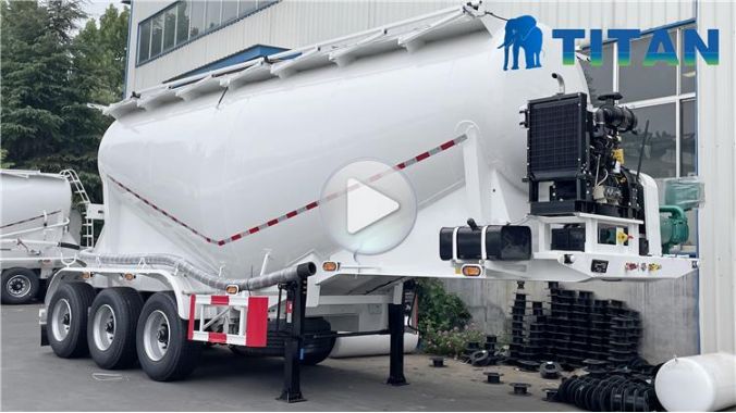 Tri Axle Pneumatic Tanker Trailer With Single Tires
